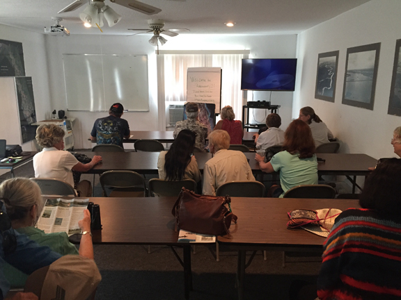Riverwoods field Lab Classroom lecture on the Kissimmee river restoration by Peg Urban